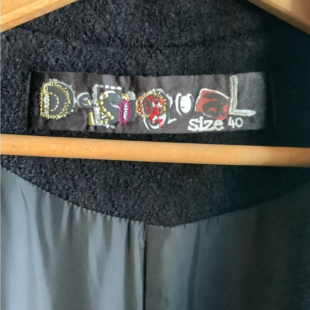 Desigual Embellished Wool Boucle Coats 40 - Picture 6 of 9